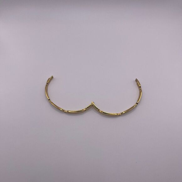 Saks Fifth Avenue Women's Gold Tone Rhinestone Gem Love Bangle Bracelet - Picture 7 of 10